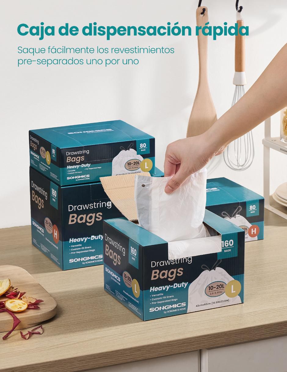Bolsas para basura Leos con 160 piezas 3