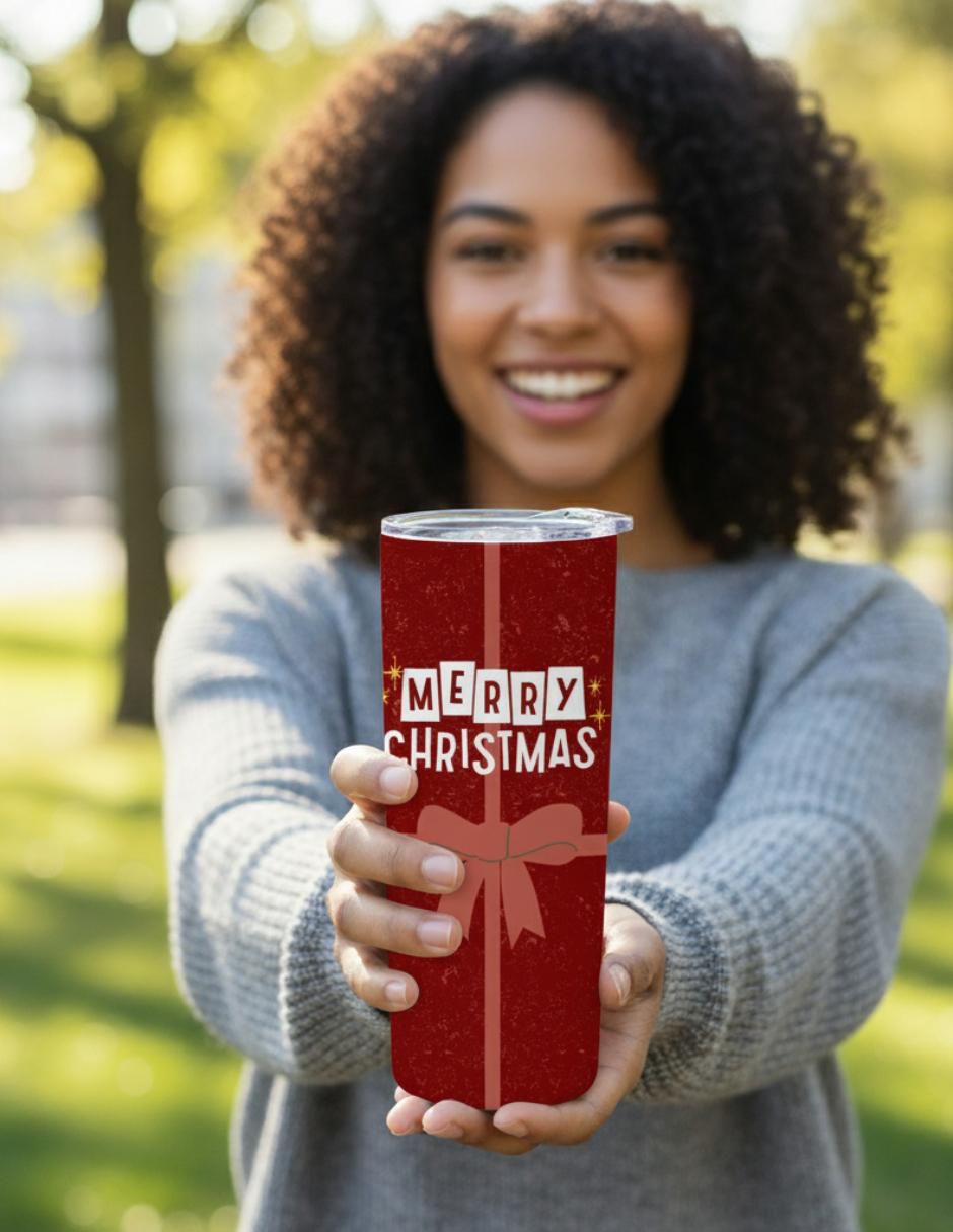 Termo de acero inoxidable Navidad con tapa a presión 520 ml 2
