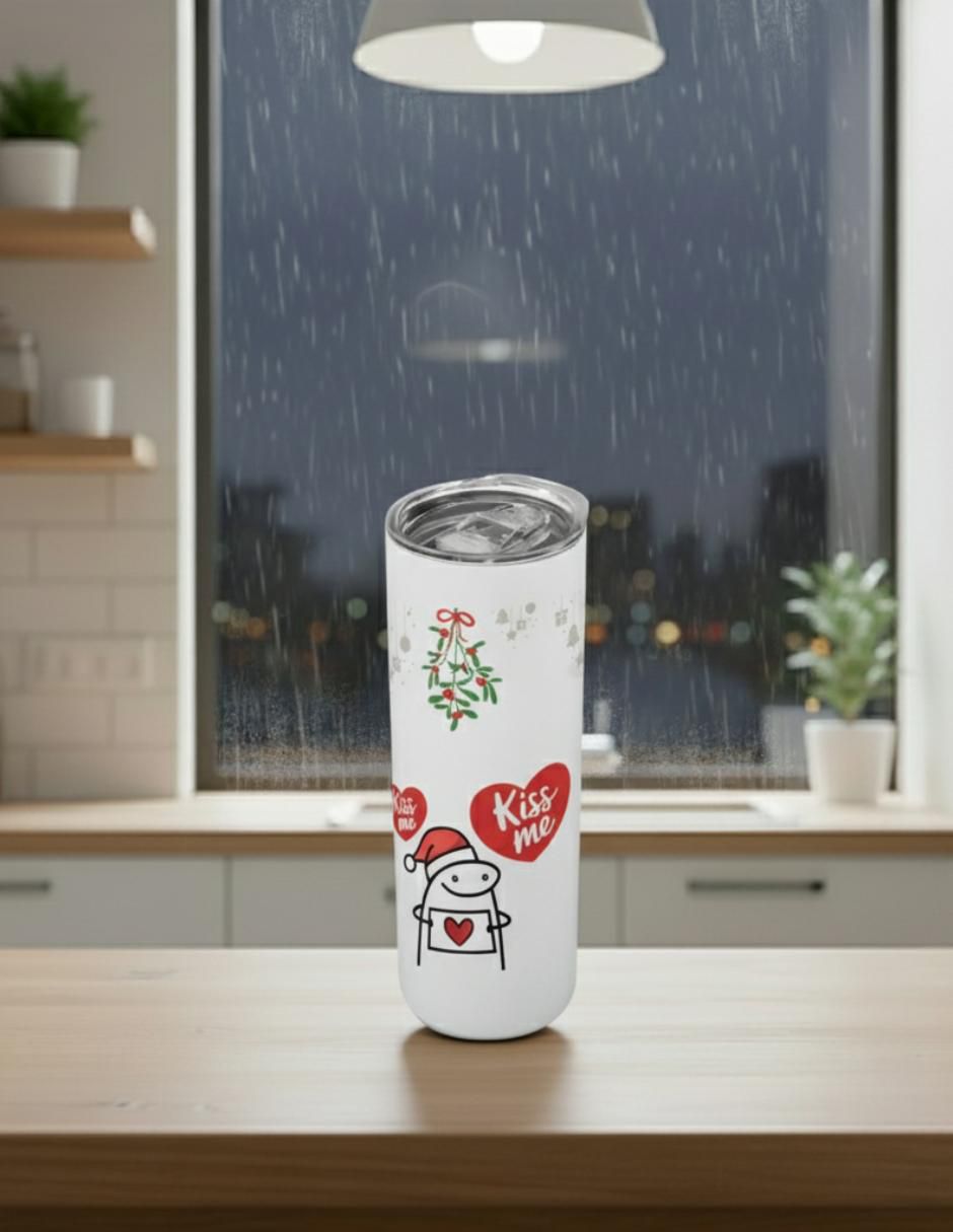Termo de acero inoxidable Navidad con tapa a presión 520 ml 3
