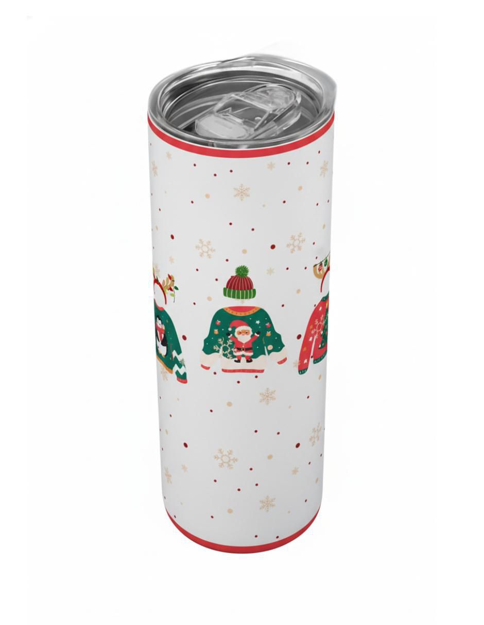 Termo de acero inoxidable Navidad con tapa a presión 520 ml Termo de acero inoxidable Navidad con tapa a presión 520 ml