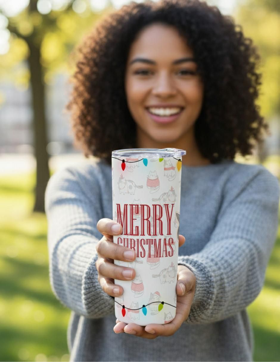 Termo de acero inoxidable Navidad con tapa a presión 520 ml 2