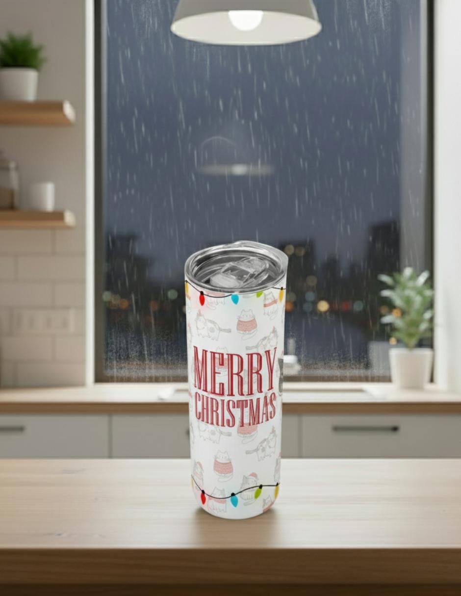 Termo de acero inoxidable Navidad con tapa a presión 520 ml 3