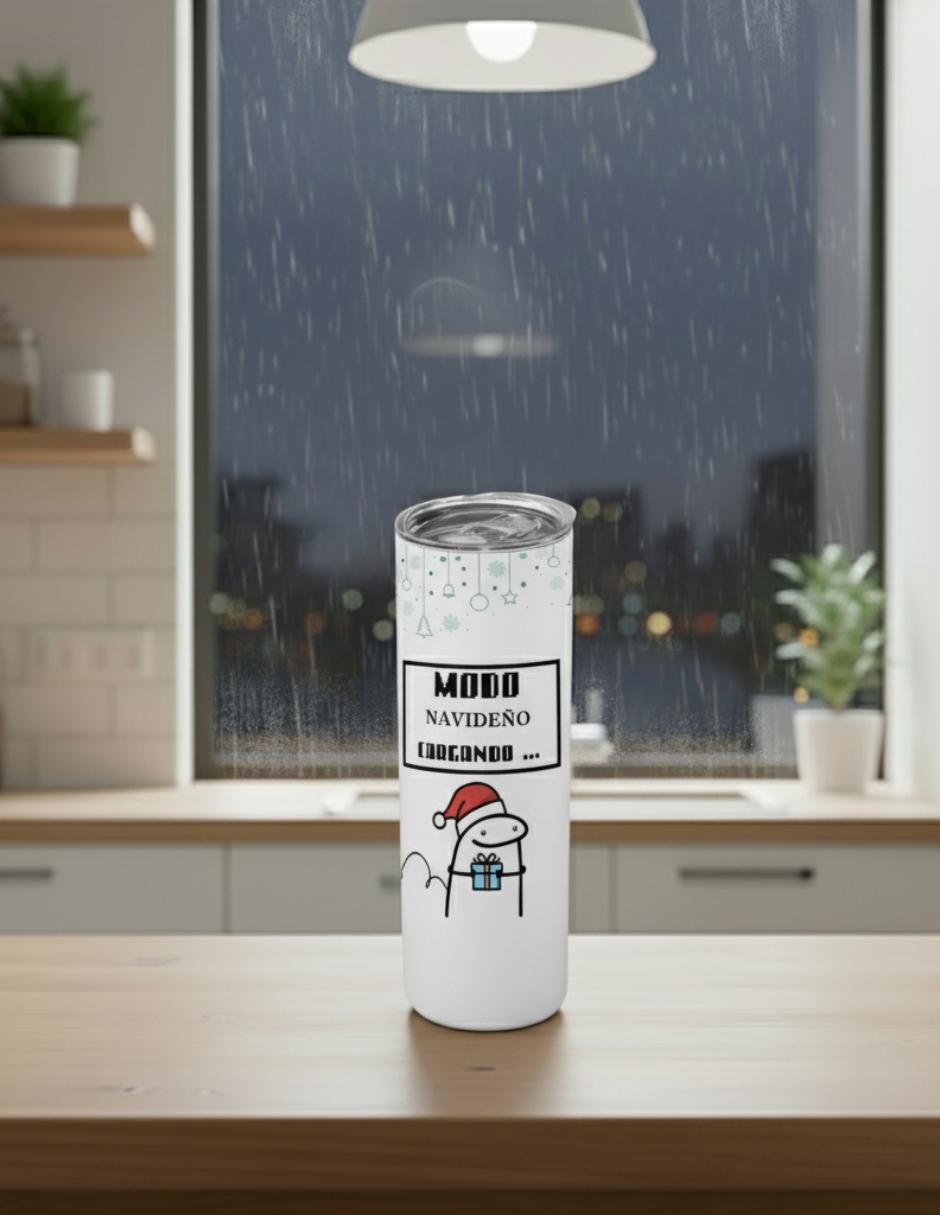 Termo de acero inoxidable Navidad con tapa a presión 520 ml 3