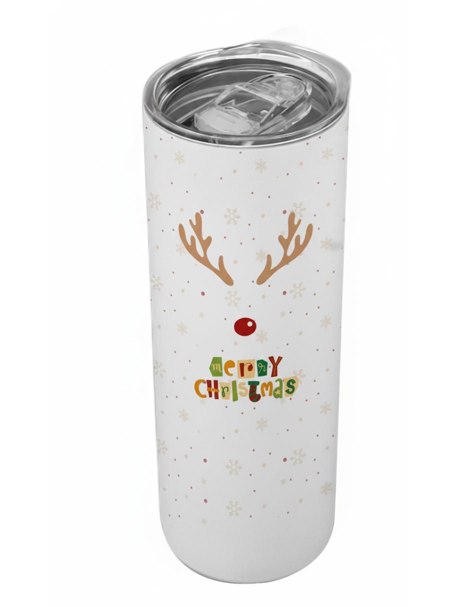 Termo de acero inoxidable Navidad con tapa a presión 520 ml