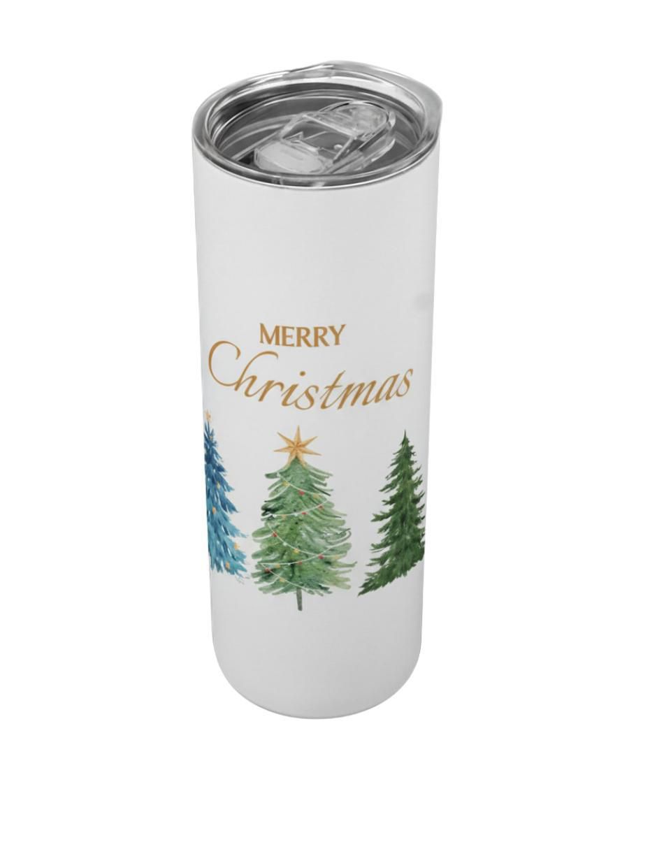 Termo de acero inoxidable Navidad con tapa a presión 520 ml