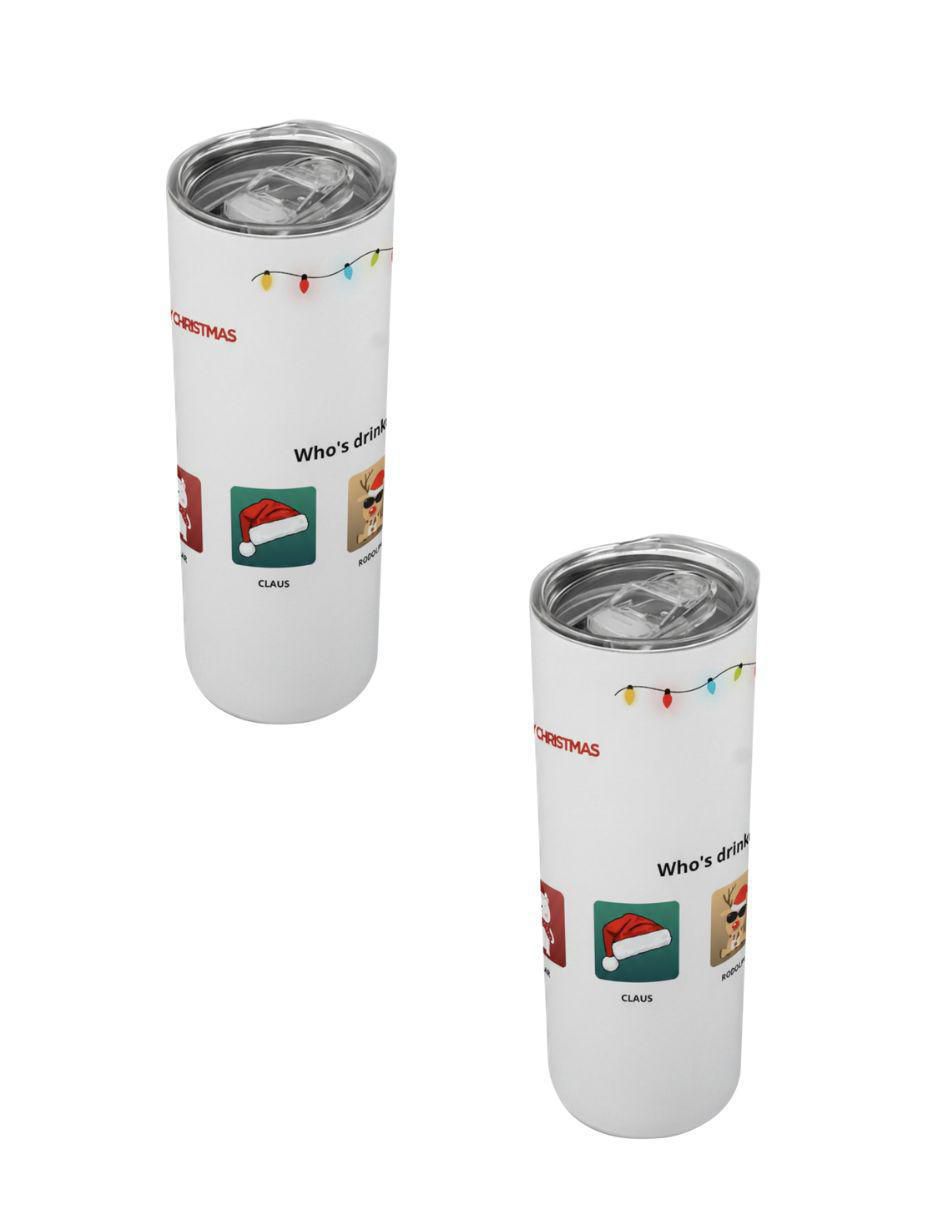 Set termo de acero inoxidable Navidad con tapa a presión 520 ml Set termo de acero inoxidable Navidad con tapa a presión 520 ml