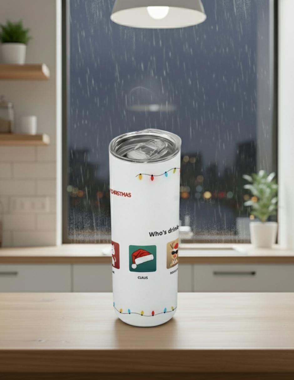 Set termo de acero inoxidable Navidad con tapa a presión 520 ml 3