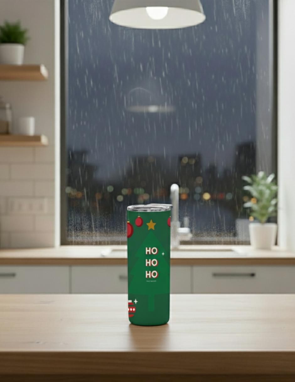 Termo de acero inoxidable Navidad con tapa a presión 520 ml 3