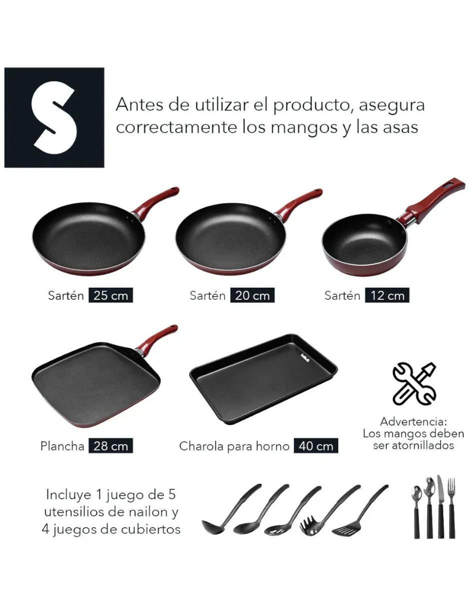 Batería de cocina antiadherente avanzado 42 piezas 5