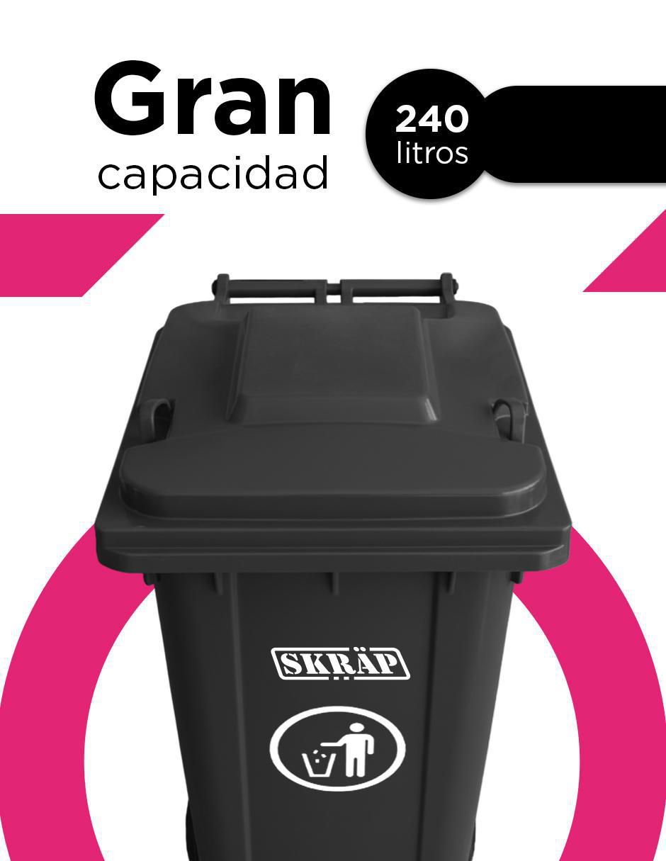 Bote de basura Skräp Urbano Ecomóvil 240L de plástico 3