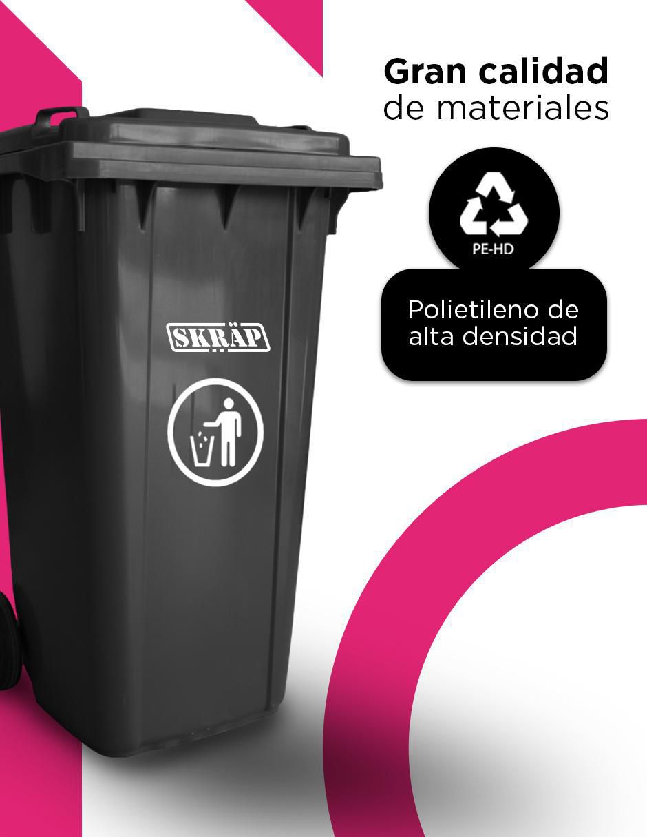 Bote de basura Skräp Urbano Ecomóvil 240L de plástico 5