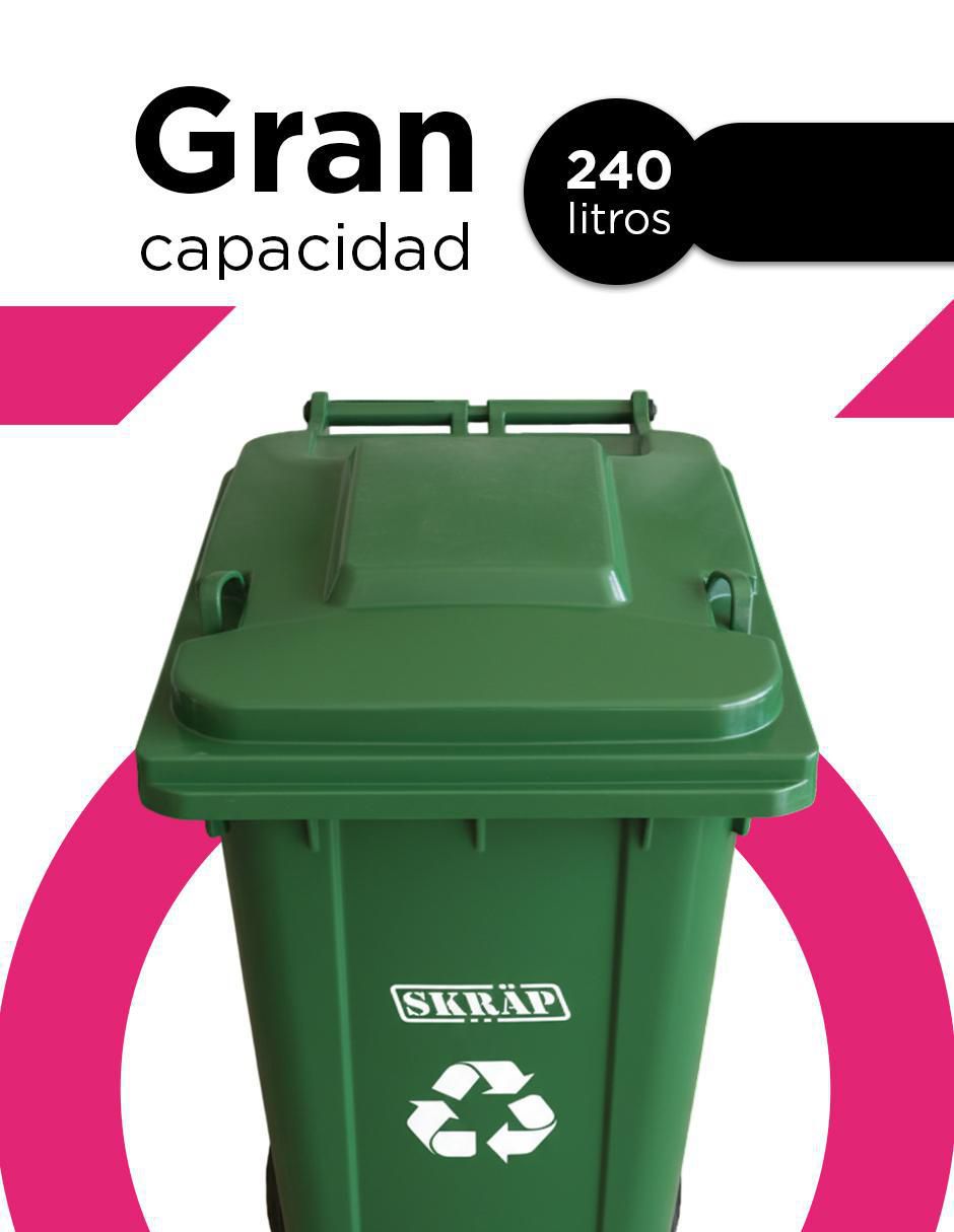 Bote de basura Skräp Urbano Ecomóvil 240L de plástico 3