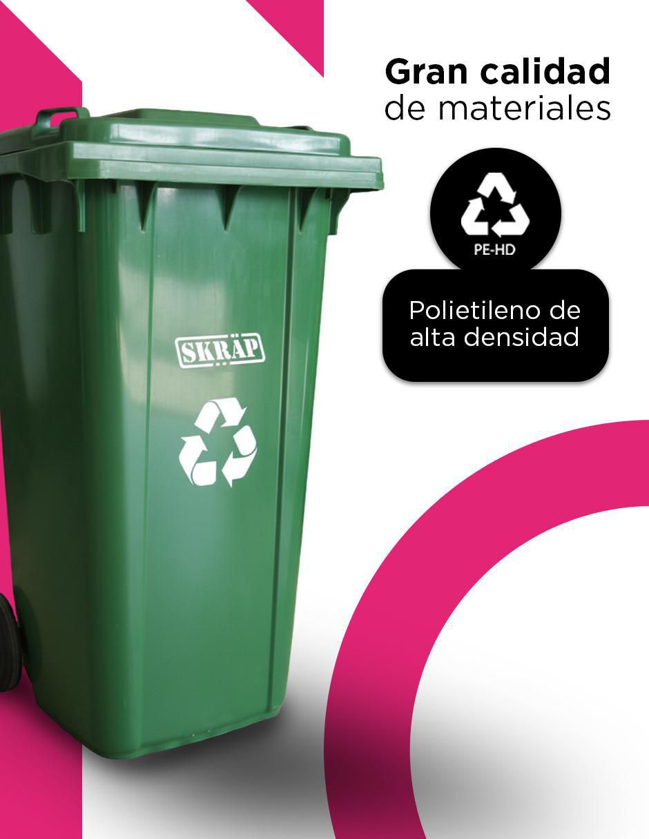 Bote de basura Skräp Urbano Ecomóvil 240L de plástico 4