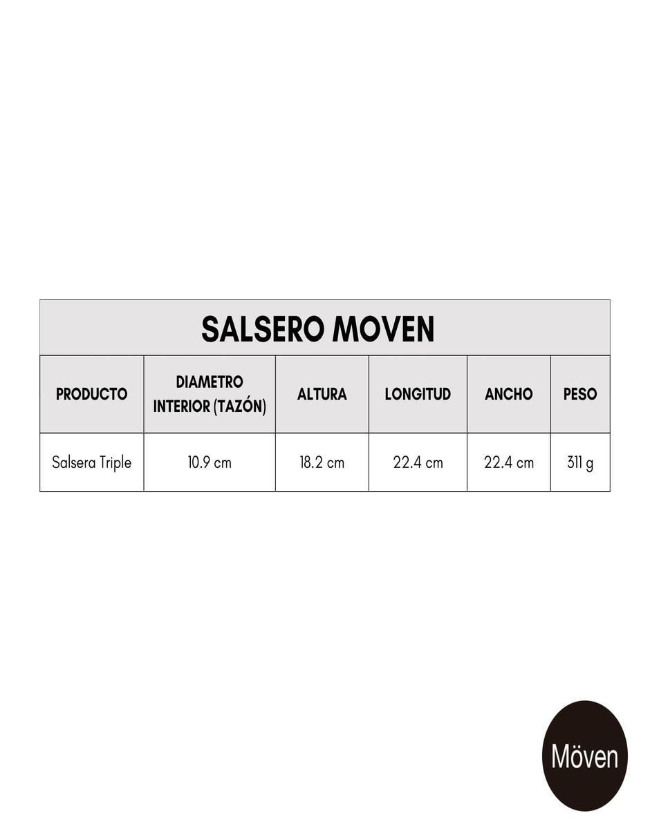 Set salsera de acero inoxidable 100 ml 6