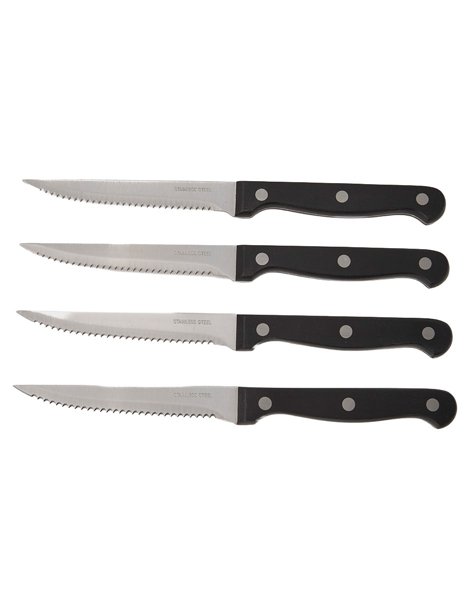 Set de cuchillos para carne 4 piezas