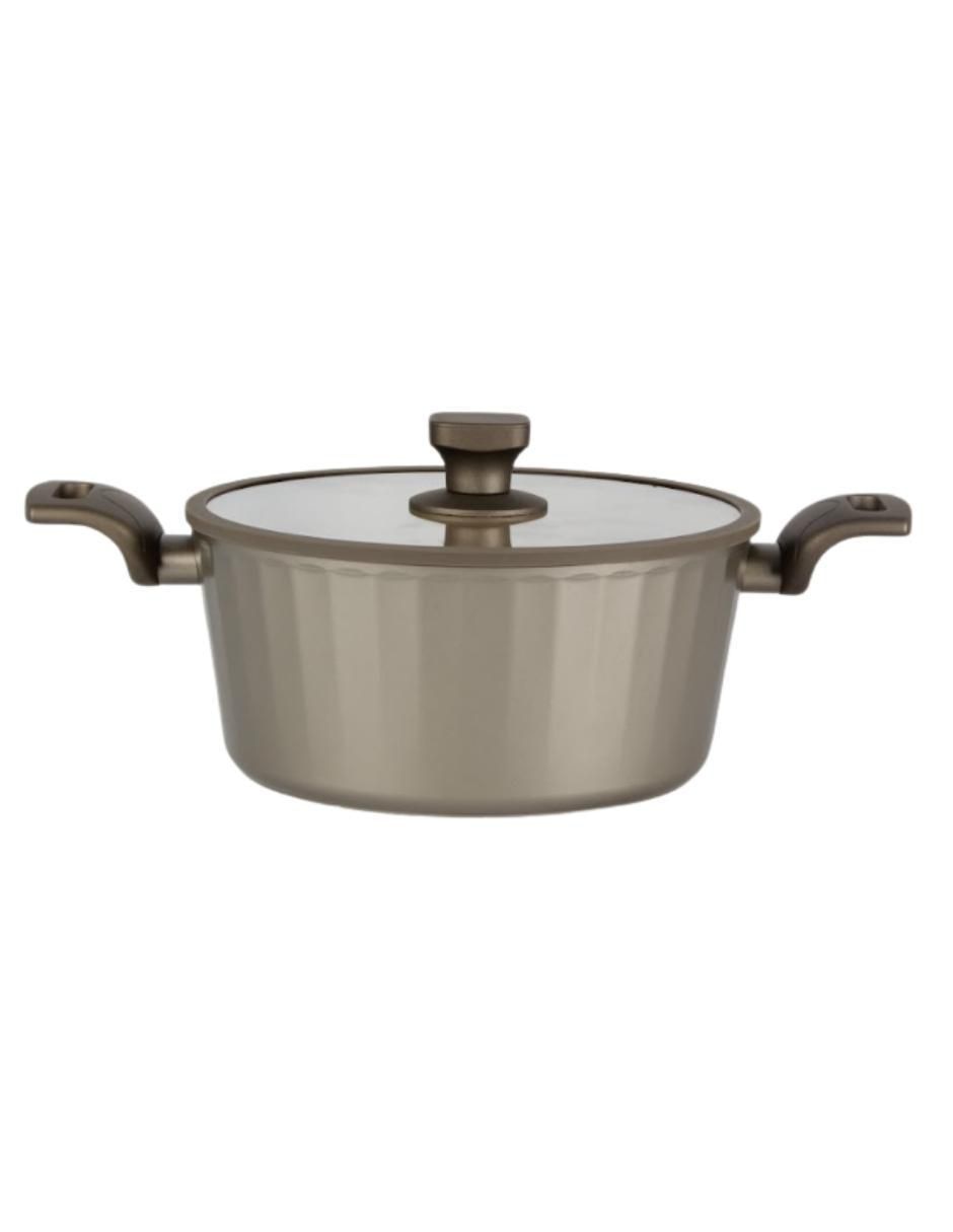 Batería de cocina de aluminio antiadherente minerales naturales 10 piezas 8