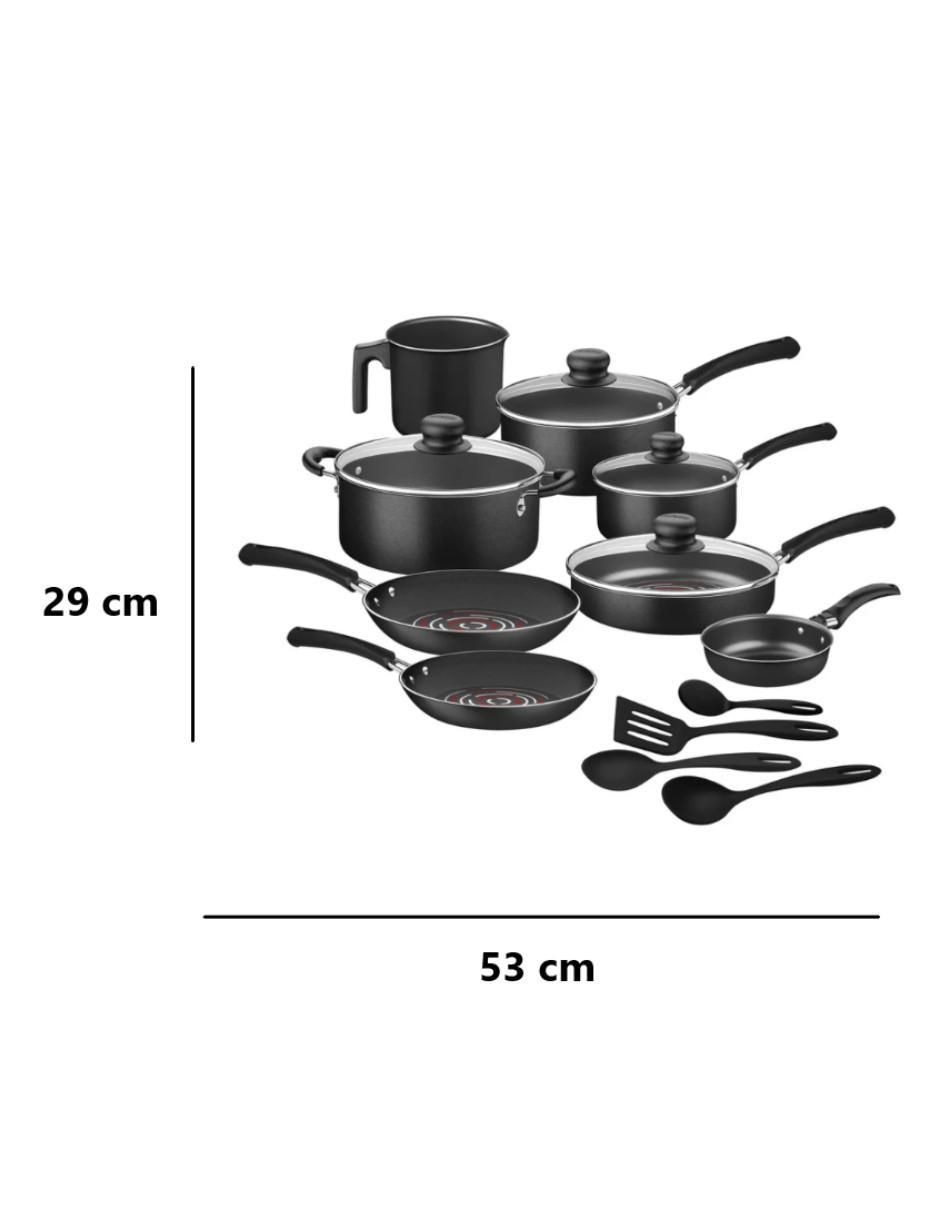 Batería de cocina de aluminio antiadherente starflon max 16 piezas 7