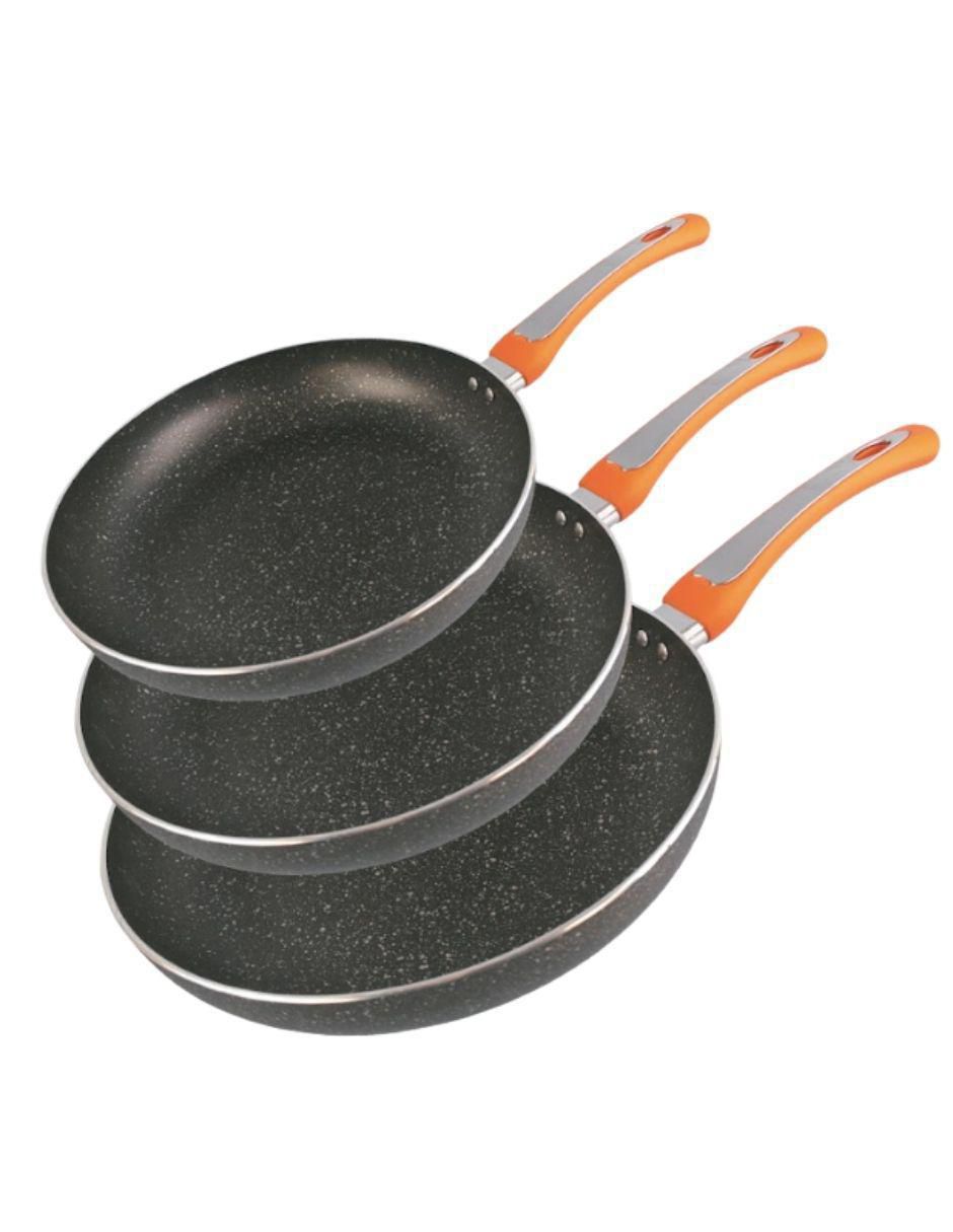 Set de sartenes Dragon Chef de aluminio 3 piezas