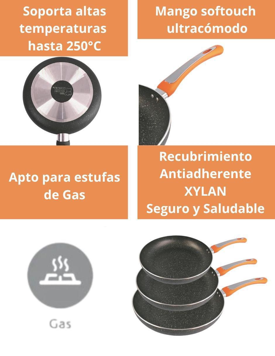 Set de sartenes Dragon Chef de aluminio 3 piezas 3