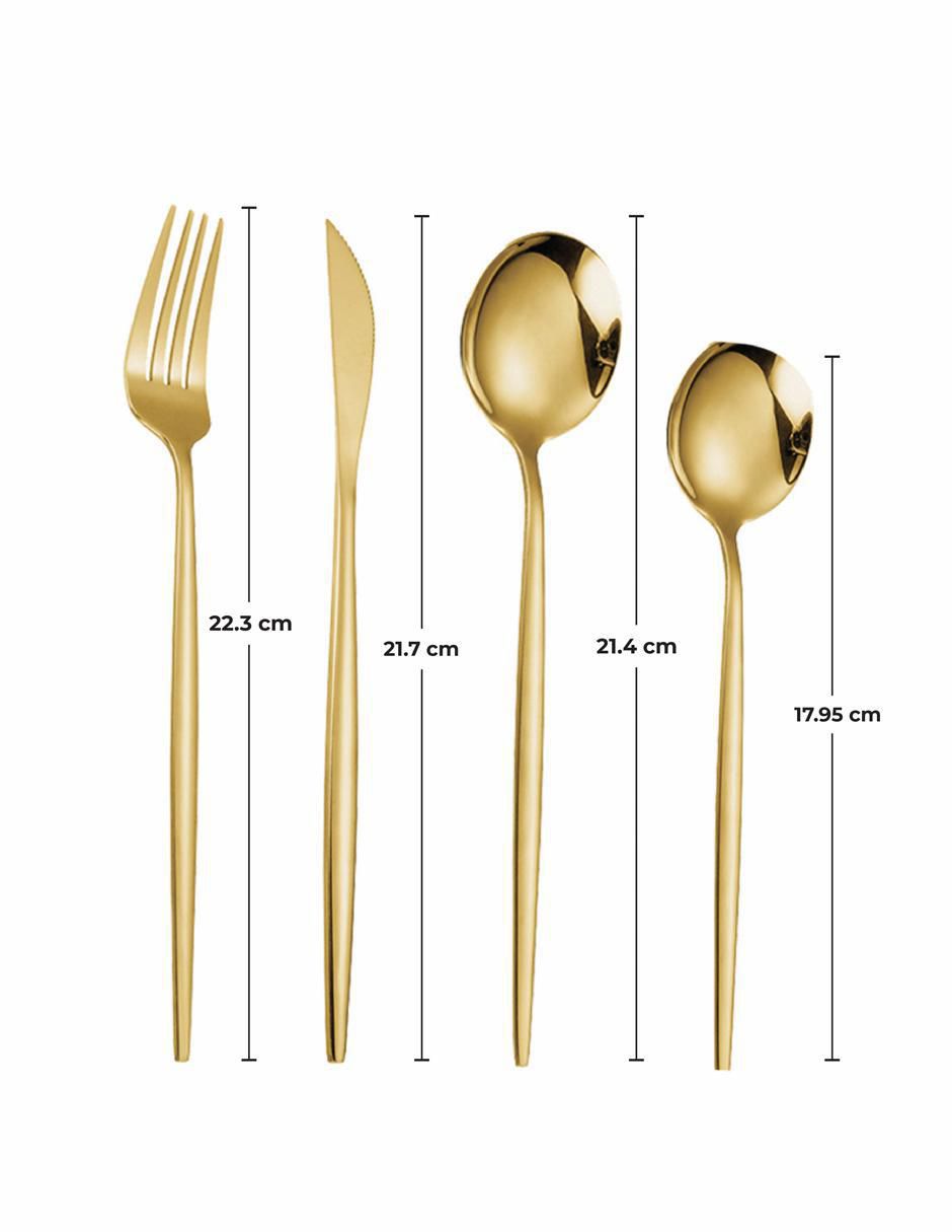 Set cubiertos de acero inoxidable 16 piezas 5