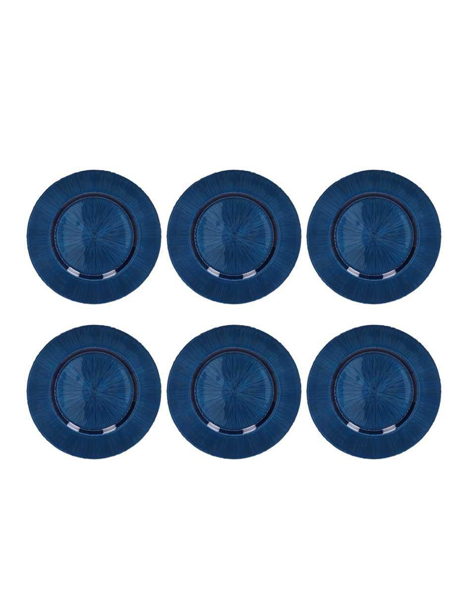 Set platos de vidrio 6 piezas