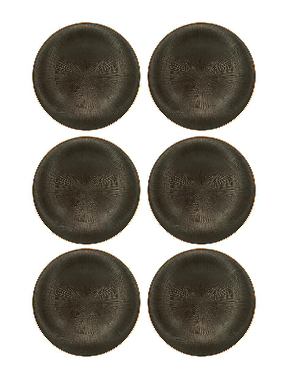 Set platos Mesa de vidrio 6 piezas