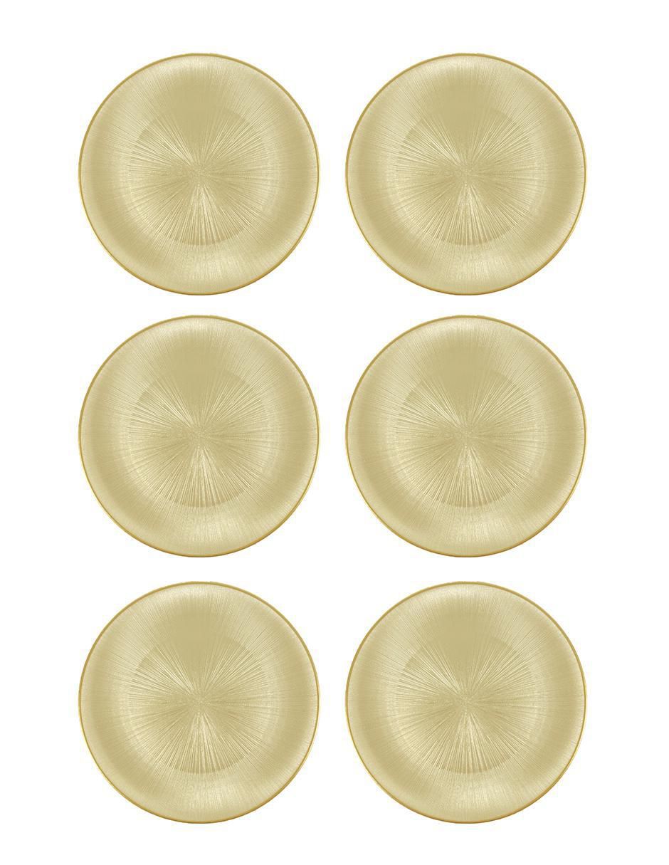 Set platos Mesa de vidrio 6 piezas