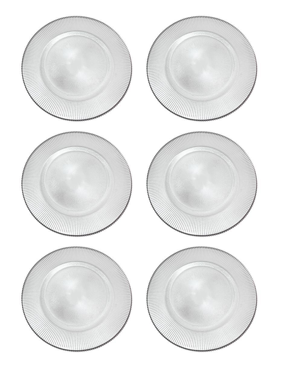 Set platos Mesa de vidrio 6 piezas