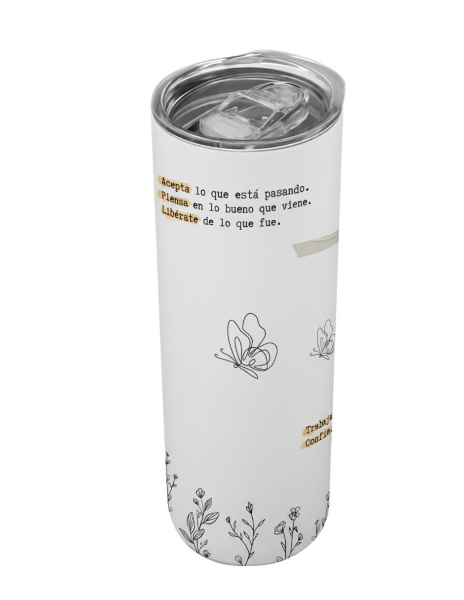 Termo de acero inoxidable con tapa a presión 590 ml