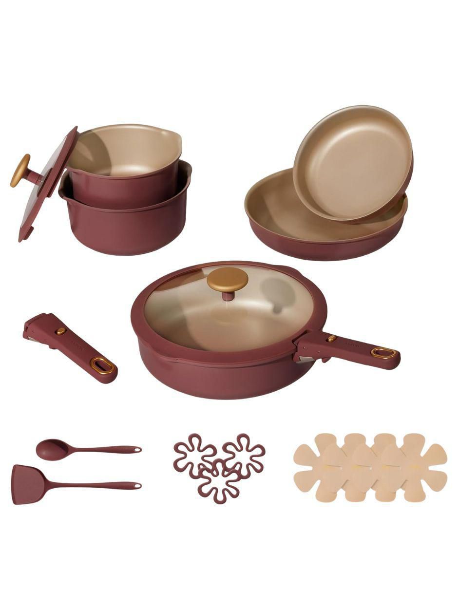Batería de cocina de aluminio antiadherente cerámica 18 piezas 3