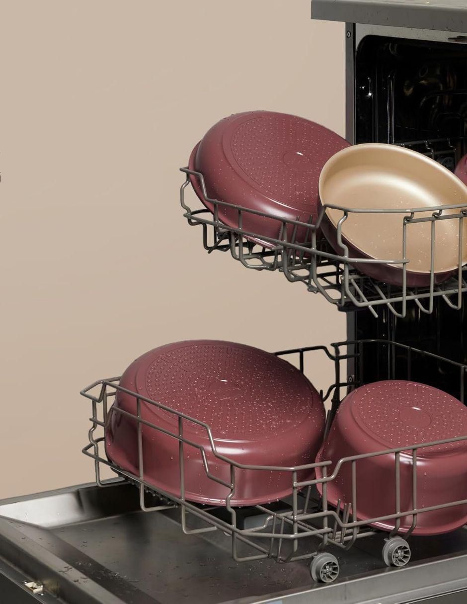 Batería de cocina de aluminio antiadherente cerámica 18 piezas 5