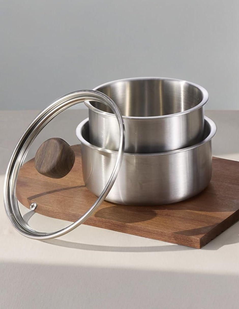 Batería de cocina de acero inoxidable Antiadherente sin PFOA 9 piezas 2