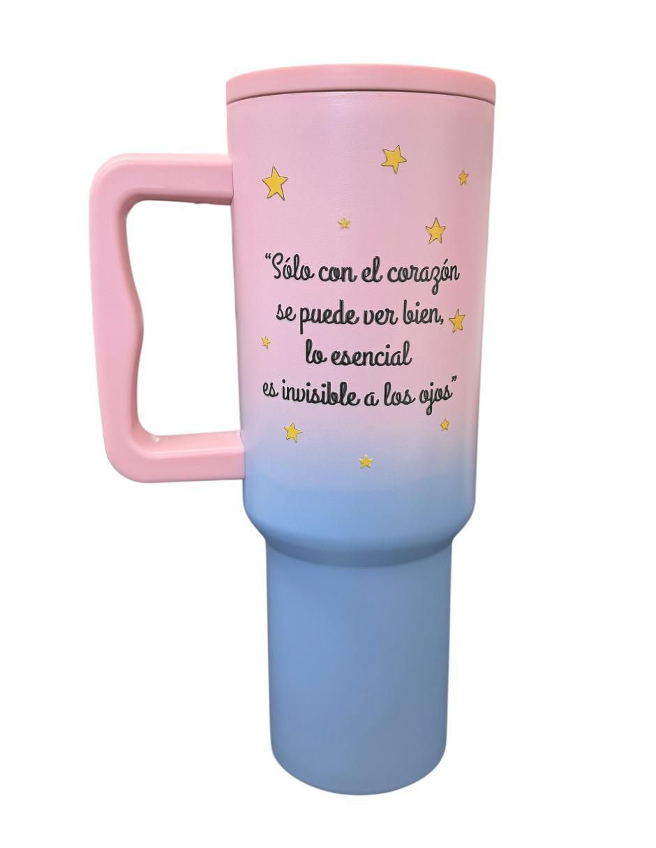 Termo doble pared de acero inoxidable El Principito con tapa rosca 1.2 L 2