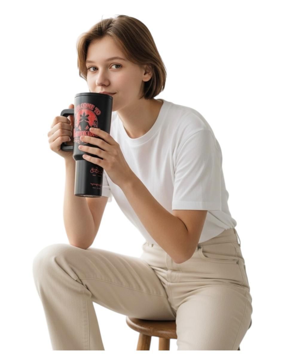 Termo de acero inoxidable Stranger Things con tapa rosca 1.2 L 5