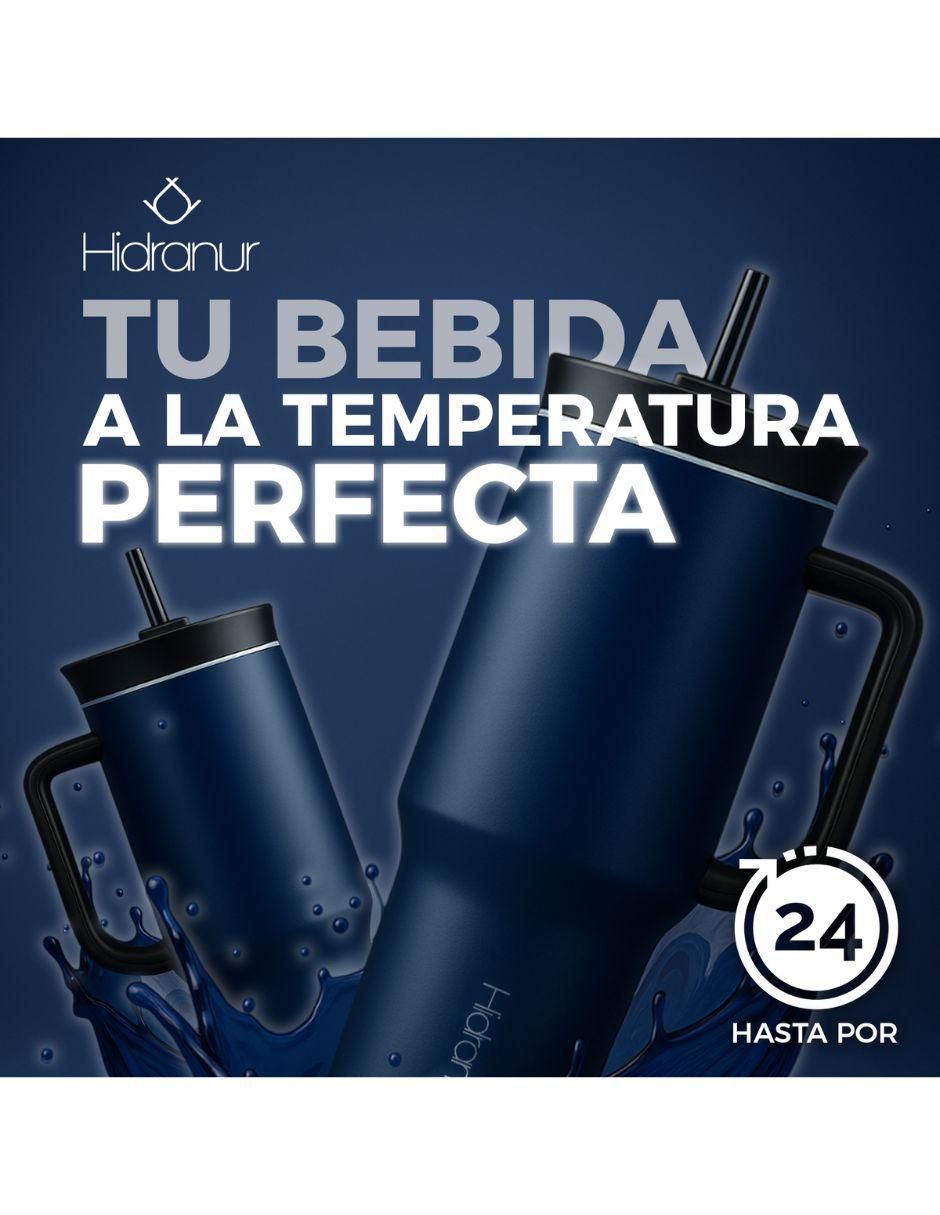 Termo de acero inoxidable con tapa rosca 1.1 L 2