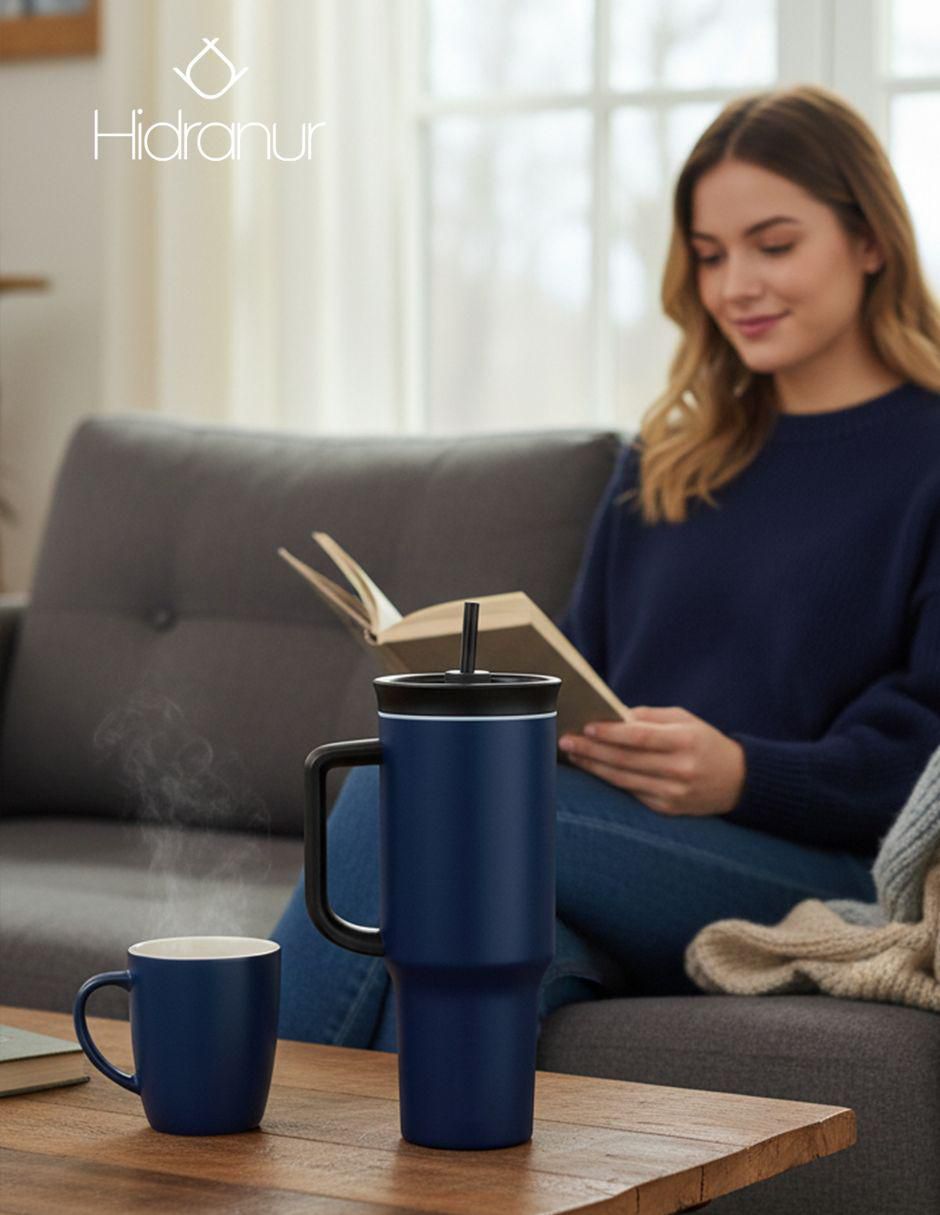 Termo de acero inoxidable con tapa rosca 1.1 L 6