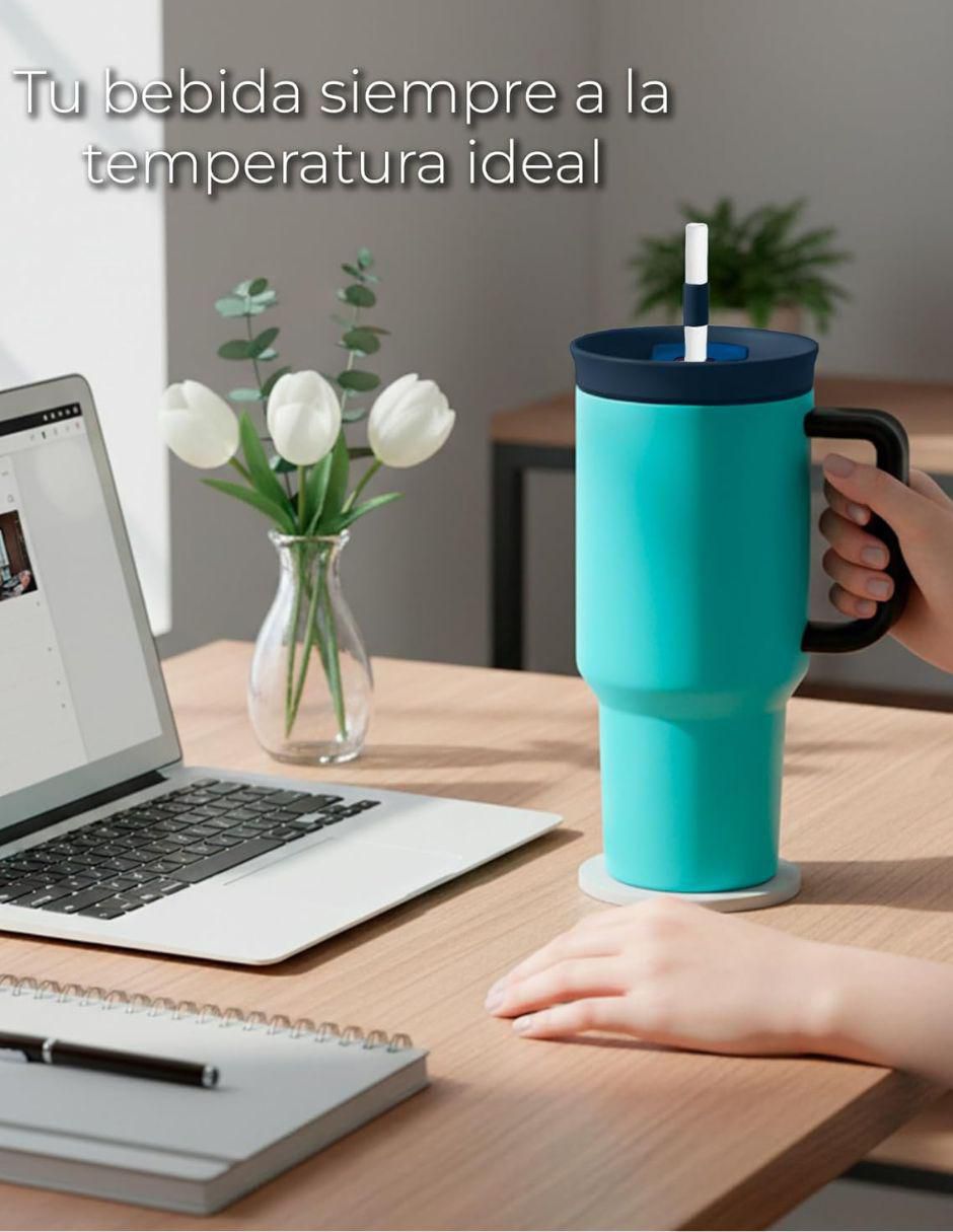 Termo de acero inoxidable con tapa rosca 1.1 L 2