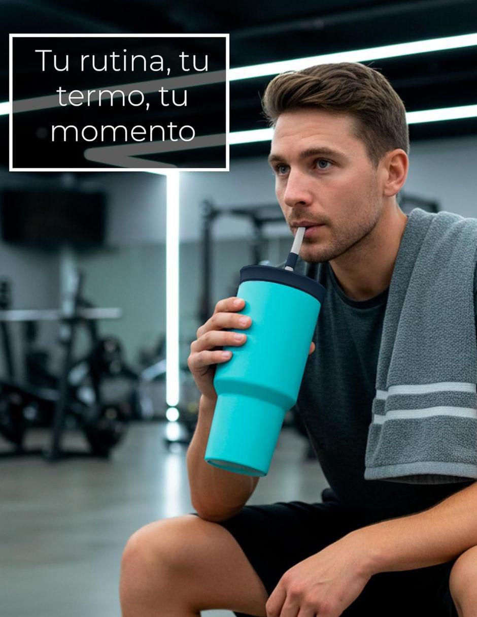 Termo de acero inoxidable con tapa rosca 1.1 L 5