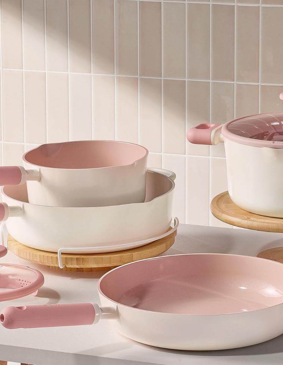 Batería de cocina de cerámica antiadherente cerámica 12 piezas 3