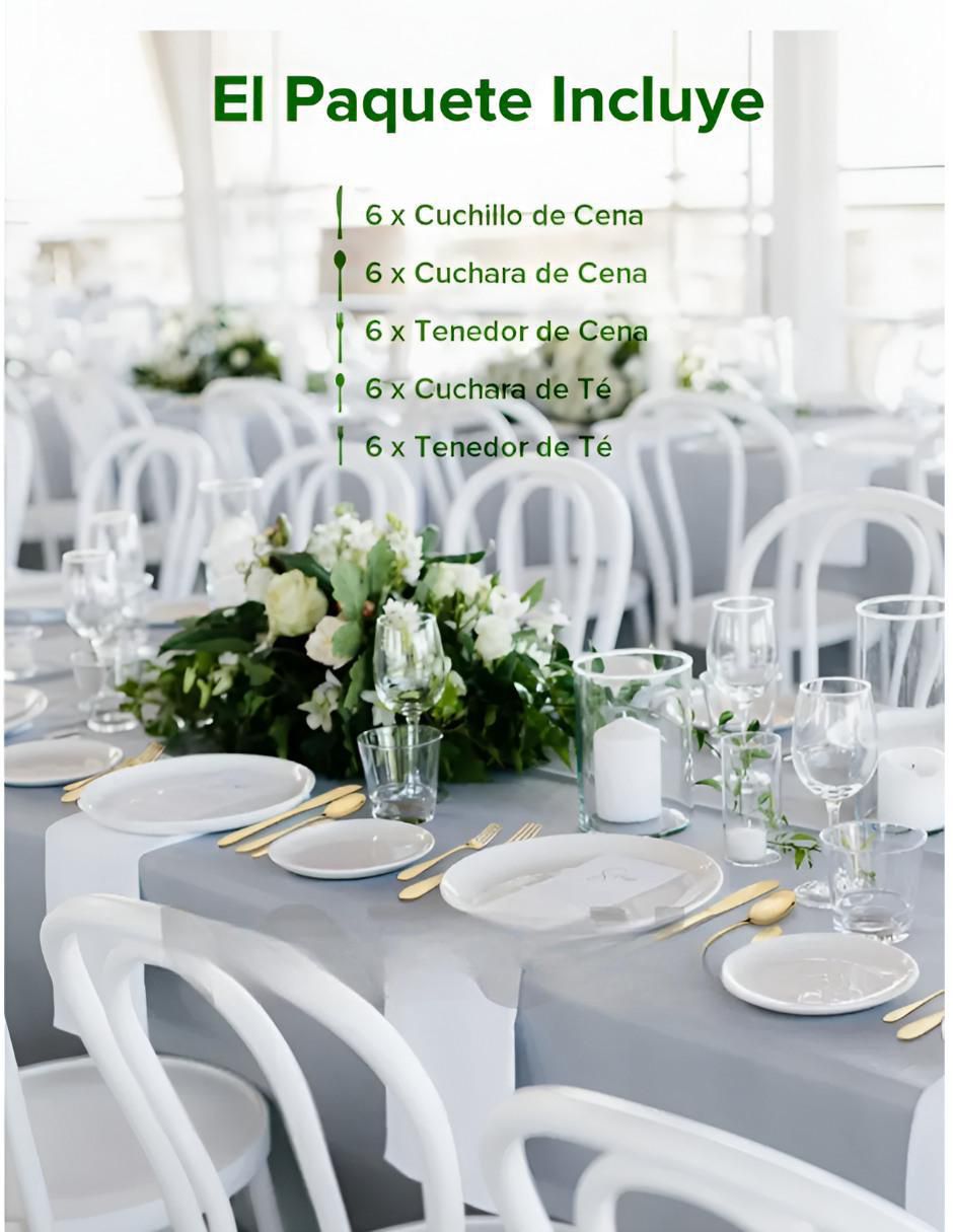 Set cubiertos de acero inoxidable 40 piezas 3