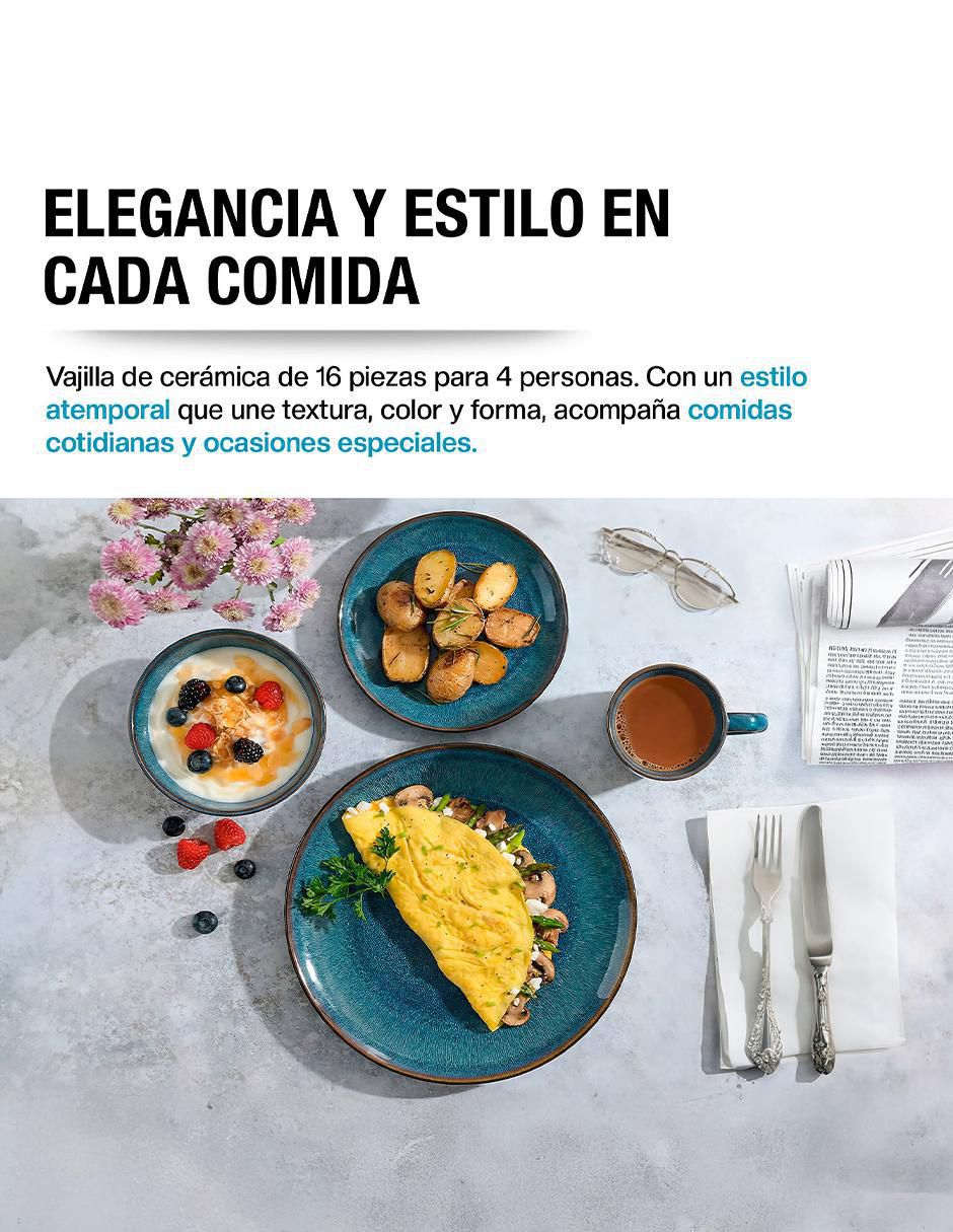 Vajilla cerrada de cerámica para 4 personas 3