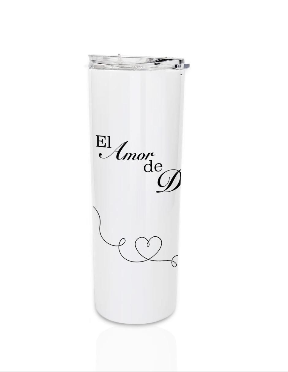 Termo de acero inoxidable con tapa a presión 590 ml