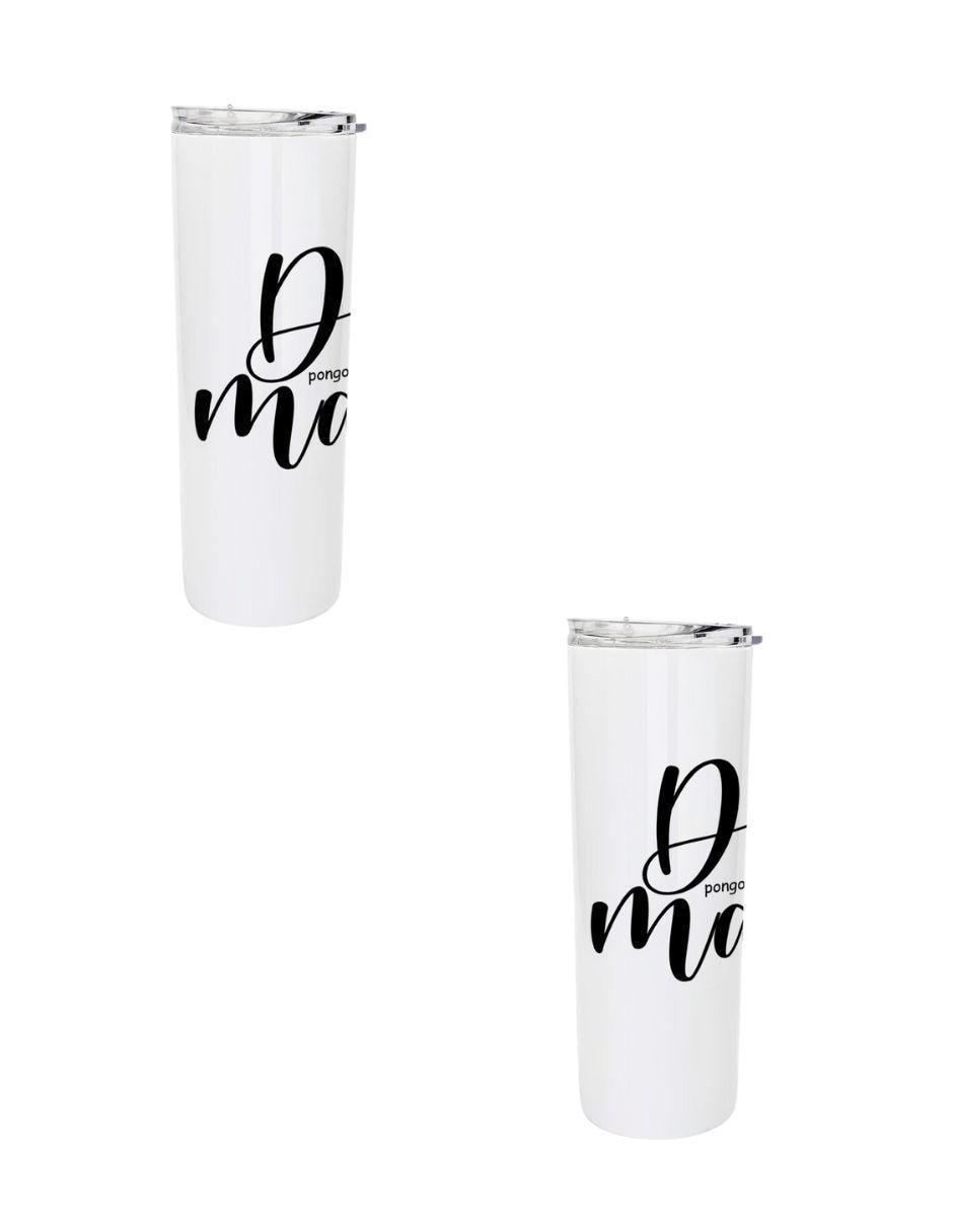Set termo de acero inoxidable con tapa a presión 590 ml