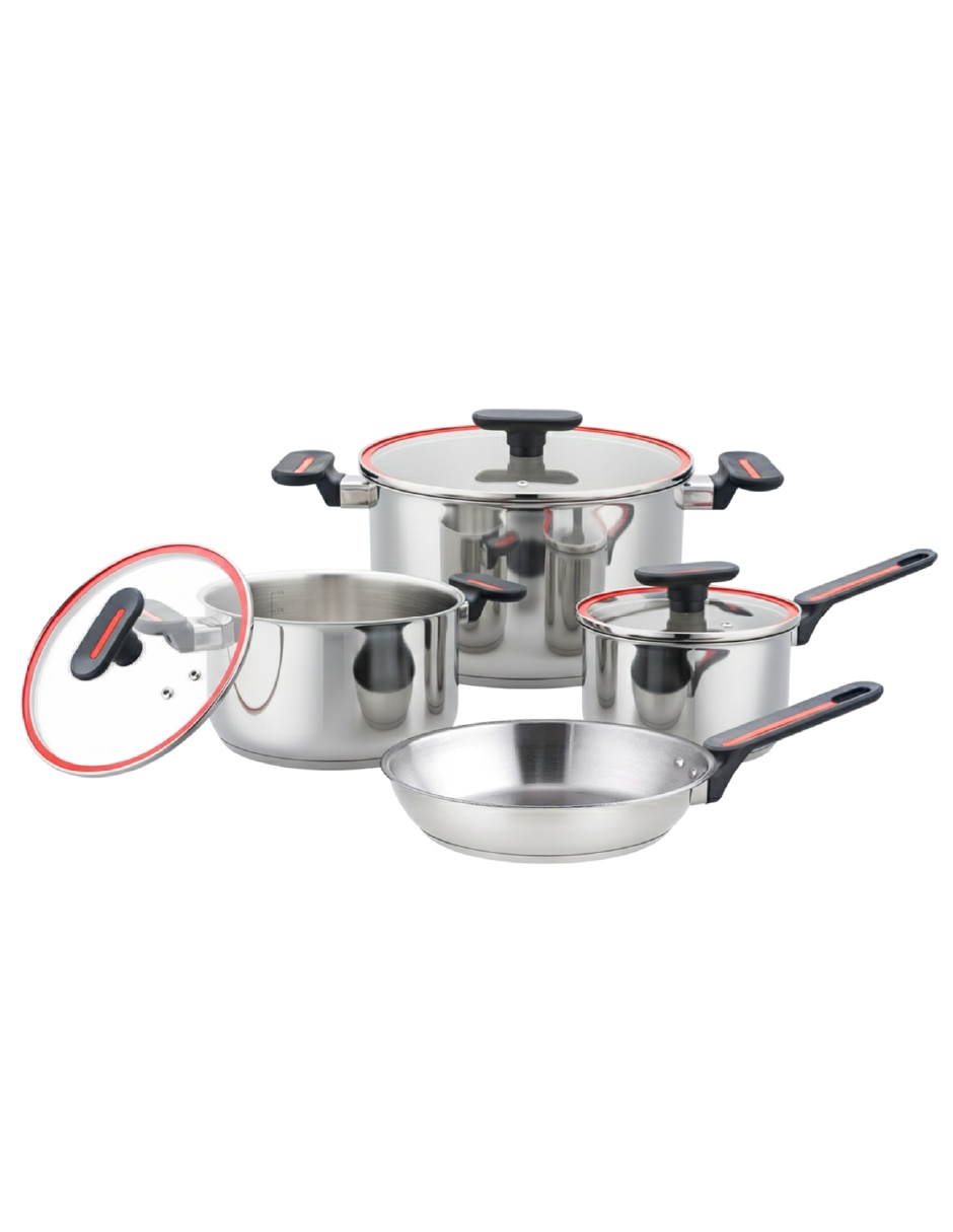 Batería de cocina de acero inoxidable 7 piezas