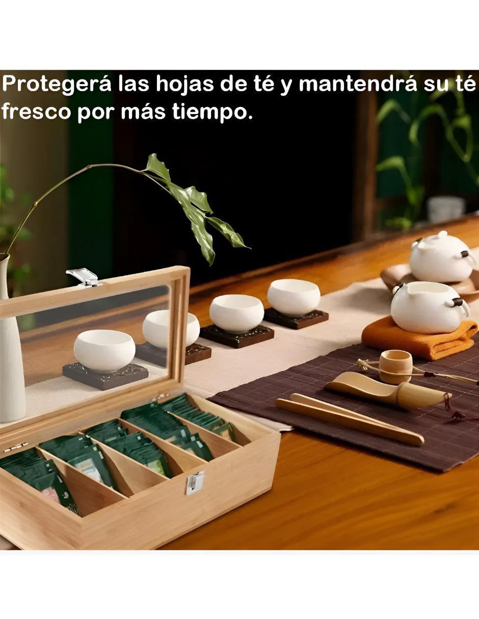 Contenedor de té de bambú 3