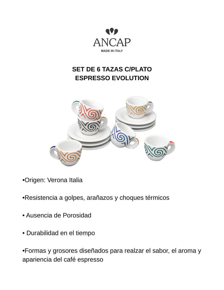Set de tazas espresso Evolution 12 piezas 2