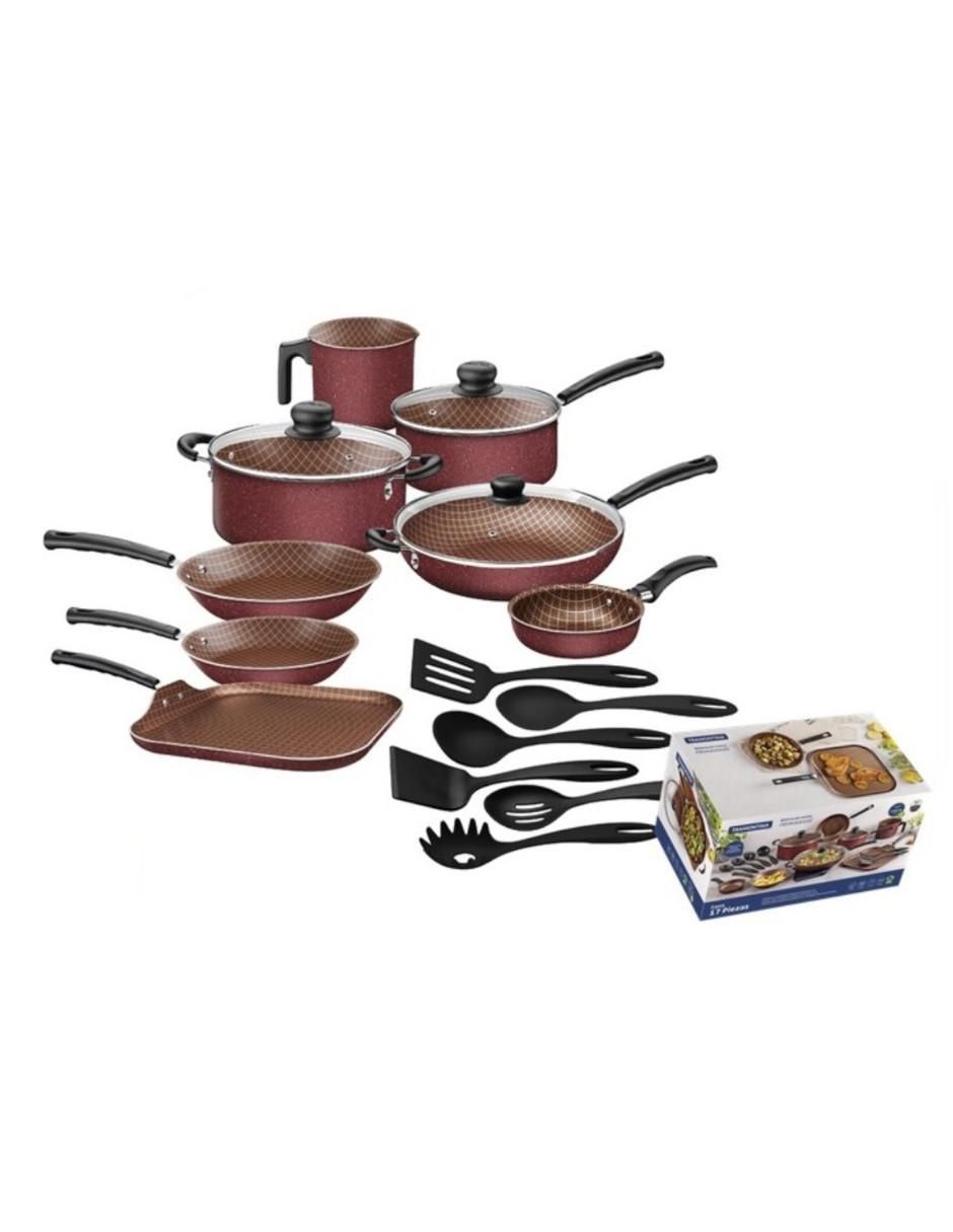 Batería de cocina de aluminio antiadherente starflon max 17 piezas 6