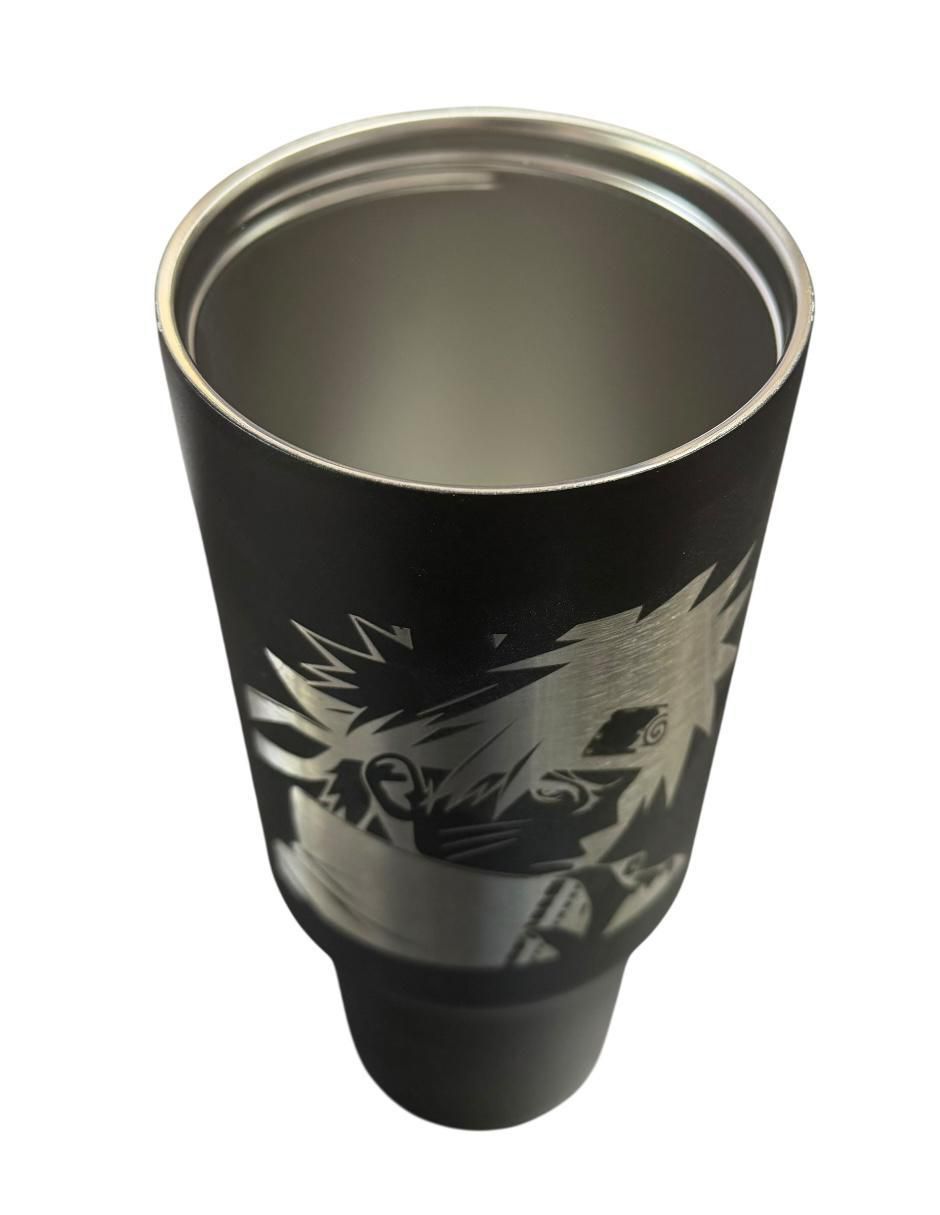 Termo de acero inoxidable Naruto con tapa rosca 1.2 L 3