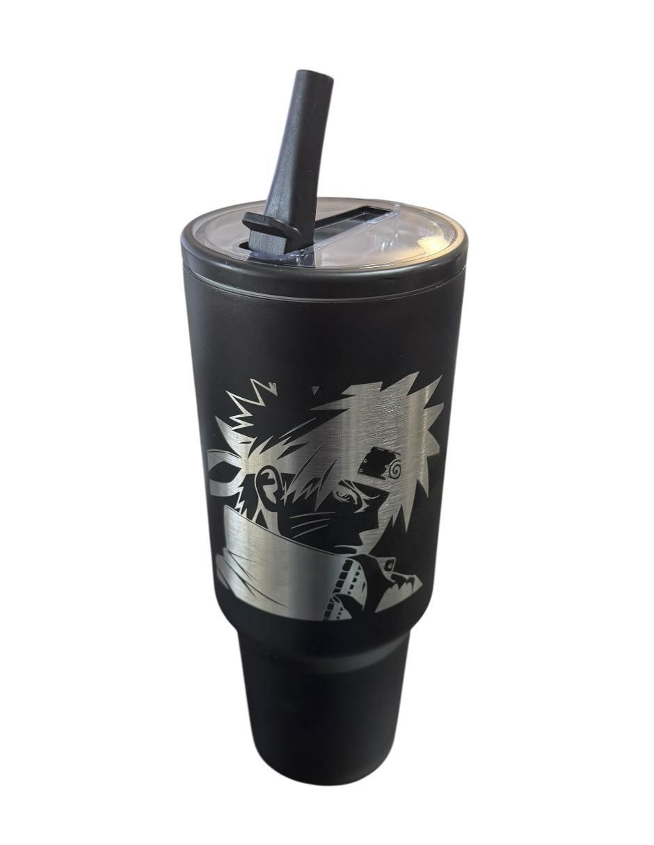 Termo de acero inoxidable Naruto con tapa rosca 1.2 L 5