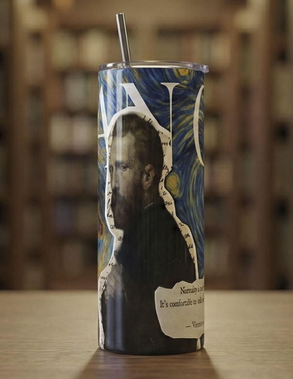 Termo de acero inoxidable Van Gogh con tapa a presión 590 ml 3